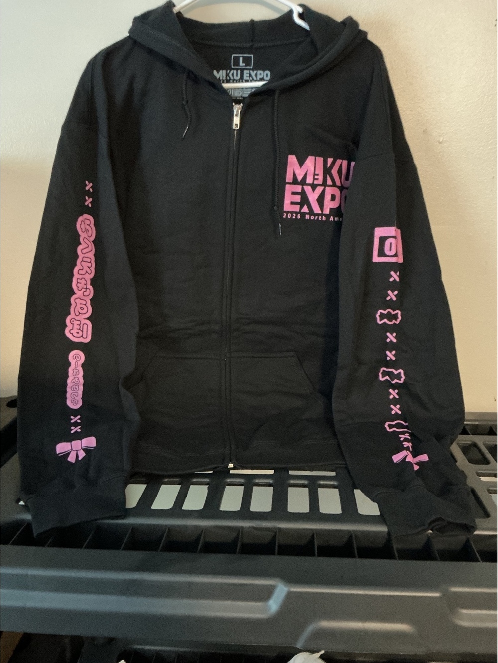 Miku Expo 2026 North America Tour Black Zip-Hoodie L